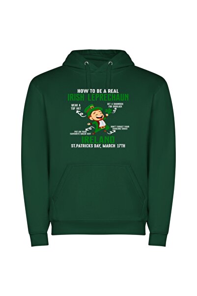 iLovePrints Emerald Isle Extravaganza Φούτερ με κουκούλα σε χρώμα Πράσινο