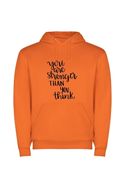 iLovePrints Unleash Inner Strength Φούτερ με κουκούλα σε χρώμα Πορτοκαλί