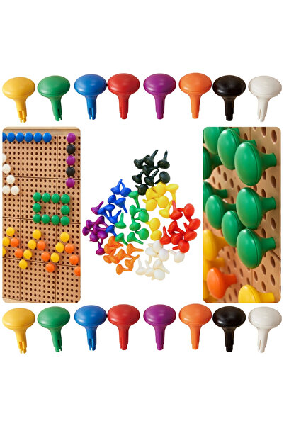 Masterkidz Știfturi Jumbo Colorate pentru Tablă STEM 64 Bucăți. 8 culori