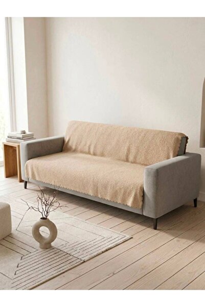 essense Home&Living غطاء أريكة من قماش تيدي بنمط بوهيمي يتسع لـ 3 أشخاص، غطاء...
