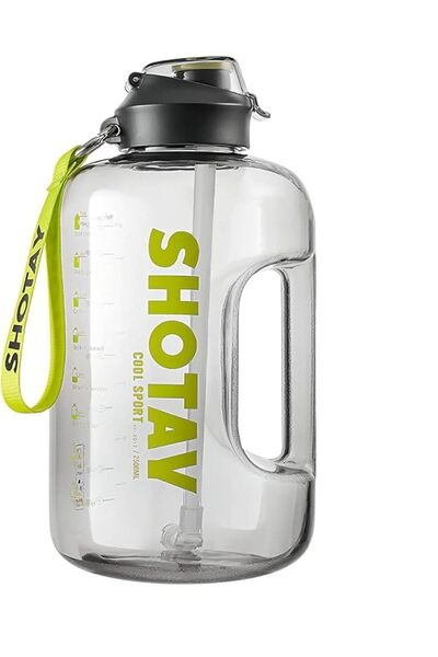 Generic 1.5L Large Water Bottle with Time Marker & Straw, Leakproof Motivatio...