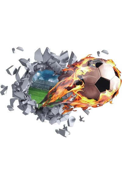 Generic 3D Wall Sticker Soccer Football Wall Decals for Boys Room Wall Art De...