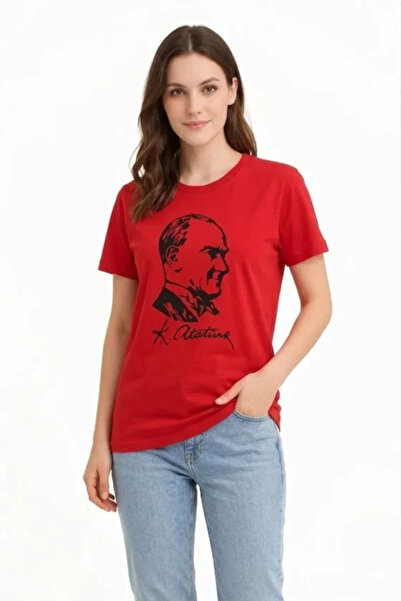 UFC 1985 TOP BRAND Ataturk Printed T-Shirt Short Sleeve Crew Neck T-Shirt - Red