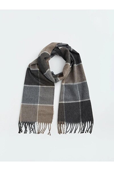 LC Waikiki Plaid Patterned Men's Scarf (W6)