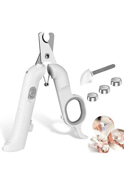 Aputue Cat Nail Clipper, Sharp Steel Blade Trimmer with Bright LED Lights and...