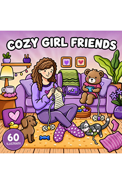 COZY Βιβλίο ζωγραφικής - 60 εικονογραφήσεις - Φίλες