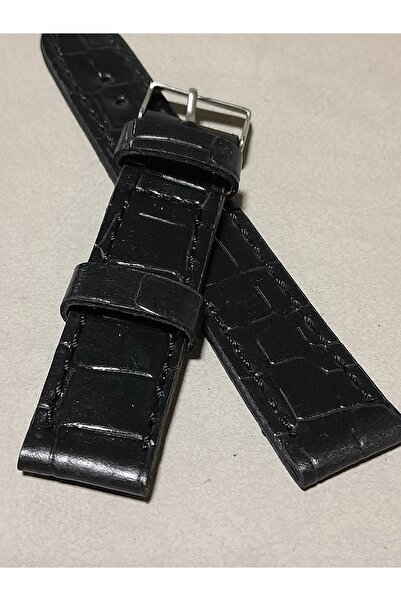 PRM 22 mm siyah suni deri saat kordonu