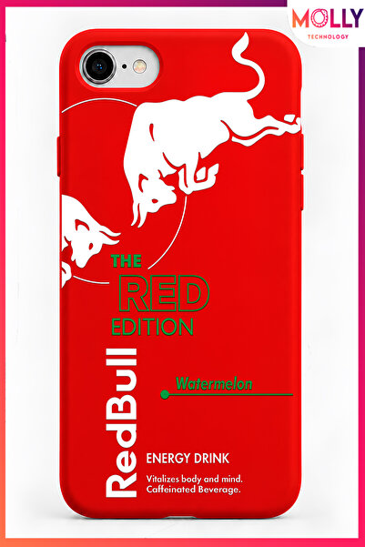 Molly iPhone SE 2022 İçin Kırmızı Redbull The Red Edition Desenli İçi Kadife ...