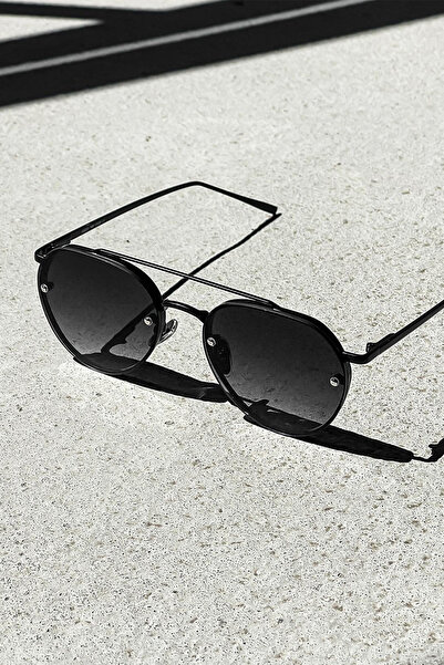Roger Bacon Black Oval Men's Sunglasses Iron Hinge Uv400 Protection High Quality