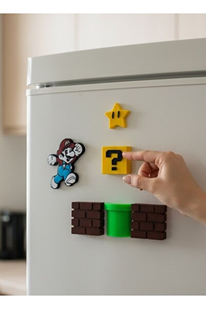 Puzimo Retro Temalı Buzdolabı Magnet Seti – 6'lı Set