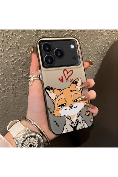 CHICASELUX حافظة مطبوعة بتصميم قطيفة على شكل قلب متوافقة مع iPhone 17 Pro Max...
