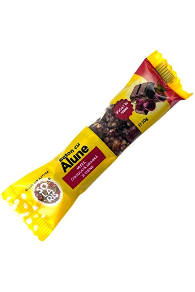 Solaris Plant Baton din Alune cu miere, ciocolata neagra si visine, 55% conti...