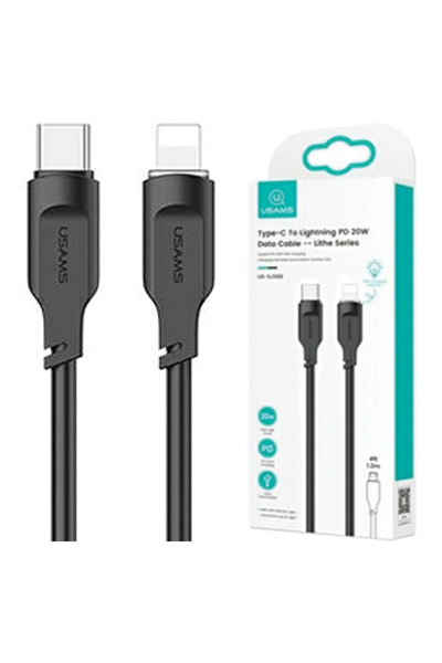 Usams Cablu USB-C pentru iPhone 12 13 14 15 cu port Lightning, încărcare rapi...