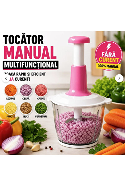 novim Tocator Manual Multifuncțional 2L cu Sistem de Apăsare, Chopper pentru ...