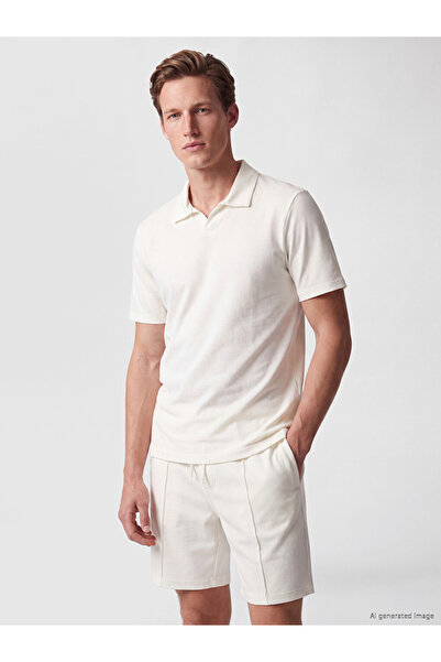LC Waikiki Men's T-Shirt with a Turn-Down Roba Collar for Style Enthusiasts f...