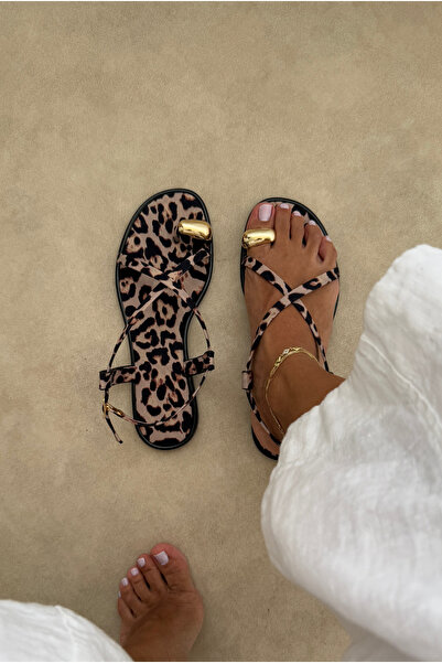 Mupa Shoes Kadın Sandalet LEOPAR