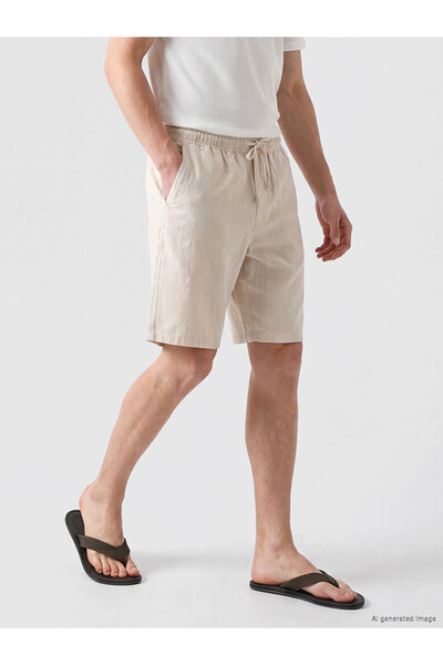 LC Waikiki I Standart Fit Linen Look Men's Shorts from Freezen Store