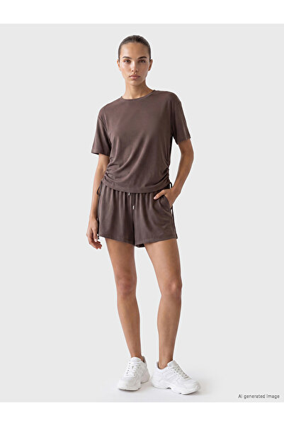 LC Waikiki Brown Modal Blend Women's Sports Shorts
