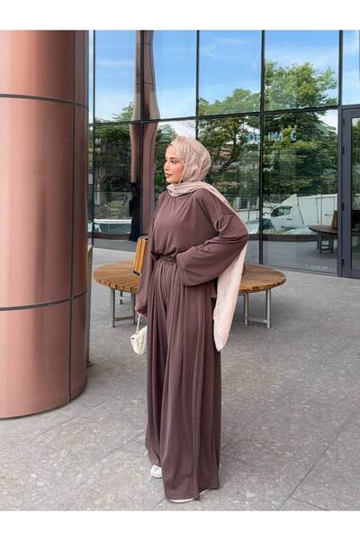 nurvina modest wear Καλοκαιρινό Oversize Tiril Tiril Draped Modal Pique Σετ μ...