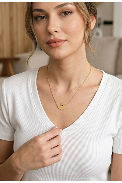 Generic Brand 316L Steel Gold Color Chain Swan Model Women's Necklace