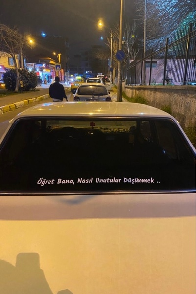 Yalıgraf Reklam Tabela أعده لي تعليمي ذلك، كيف ننسى التفكير - - ملصق بعبارات ...