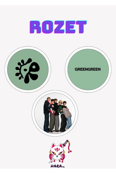 Hara Company Cortis KPOP Grubu Green Green Albümü Rozet Seti / Çanta Süsü