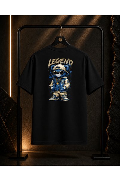 GOB Collection تي شيرت للجنسين من Legend Bear مطبوع من الخلف والأمام، مصنوع م...