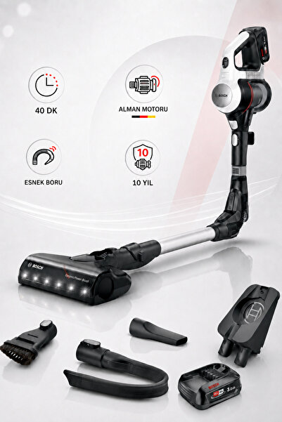 Bosch Unlimited 7 Plus Şarjlı Dikey Süpürge Bükülebilir Gövde Motorlu Zemin B...