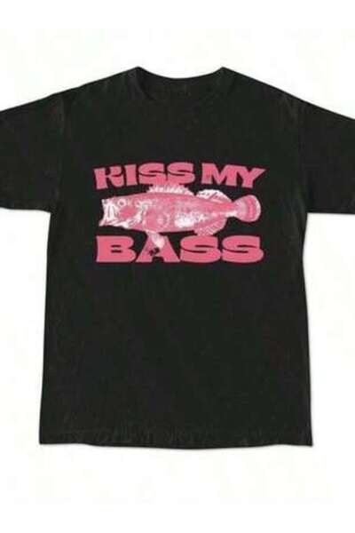 KYMC07 قميص صيد السمك بتصميم كلاسيكي من Kiss My Bass، قميص بتصميم جرافيك وردي...