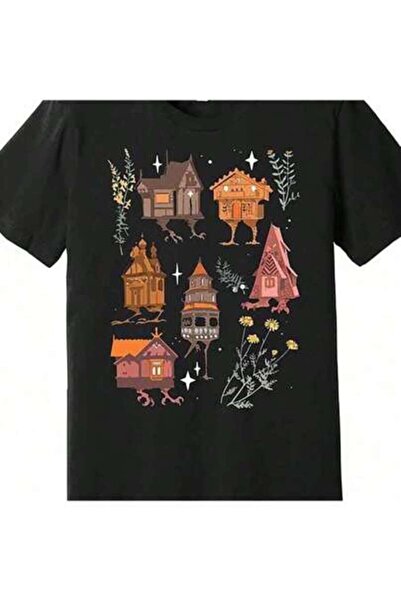 4Car Baba Yaga Houses Premium 572833 Funny Men's Short Sleeve T-Shirt Black TT2