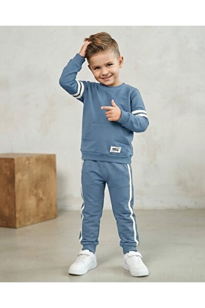 Ege Bebek Boy's Seasonal 2-3-4-5-6 Years Old 2-Strap Pocket Detailed 2-Piece ...
