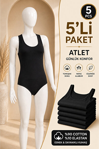 Altınay Women's 5-Piece Thick Strap Sports Bodysuit & Body