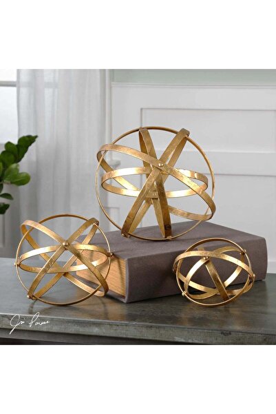 UTTERMOST كرات ستيسون الذهبية، مجموعة من 3 قطع