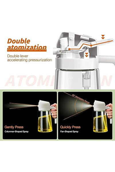 GENERAL 2Pcs Olive Oil Dispenser,2 in 1 Oil Dispenser and Oil Sprayer for Coo...