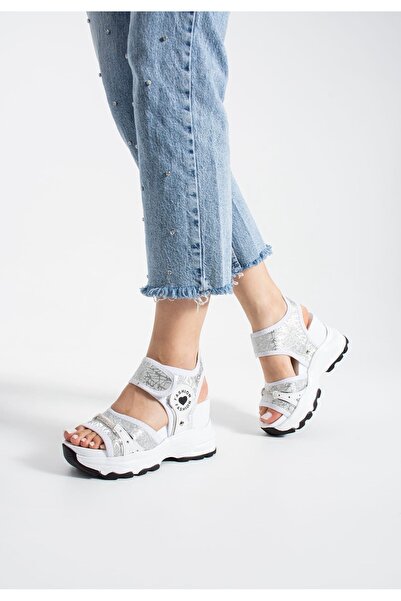 Stilux Sparkling Women's Sandals with Hidden Heels