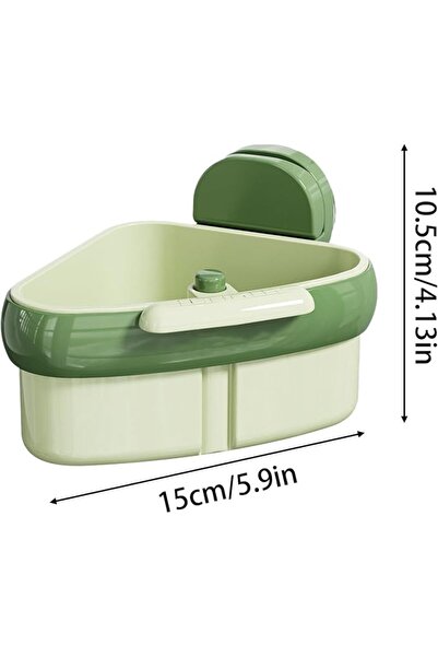 Generic Corner Sink Strainer Basket with Suction Cup, Automatic Food Waste Fi...