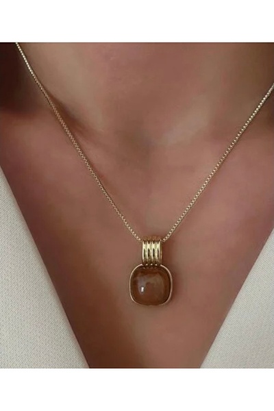 Nazellaa Steel Agatha Necklace