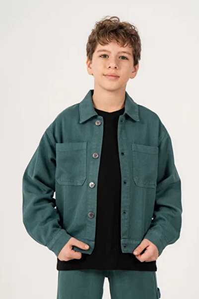 GİYİCEM TEKSTİL Boy's Washable Soft Jacket with Buttoned Pockets 1102