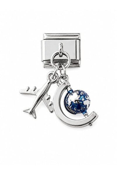 CM Jewelry سوار إيطالي بتصميم الطائرة والعالم