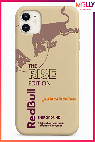 Molly iPhone 11 İçin Bej The Rise Edition Desenli İçi Kadife Silikon Kılıf