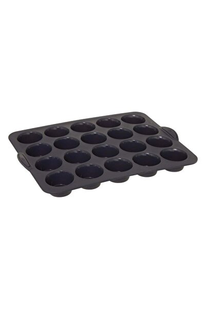 FİVE Tavă de copt pentru 20 de brioșe din silicon - Negru, roșu - Silitop