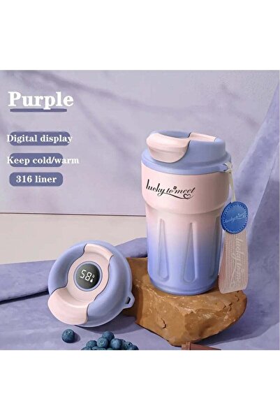 Arabest Insulated Coffee Mug,Smart LED Temperature Display,Vacuum Insulated T...