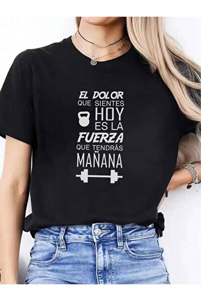 23ERVA 1 Women's Graphic Fitness Motivation T-Shirt - "The Pain That Always H...