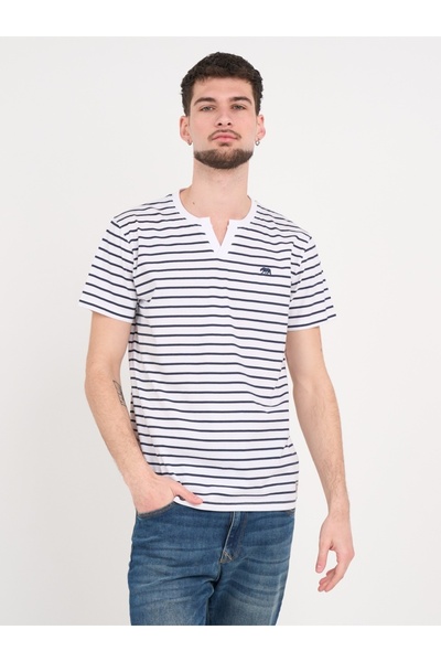 Timeout - Tricou barbat cu maneca scurta si dungi