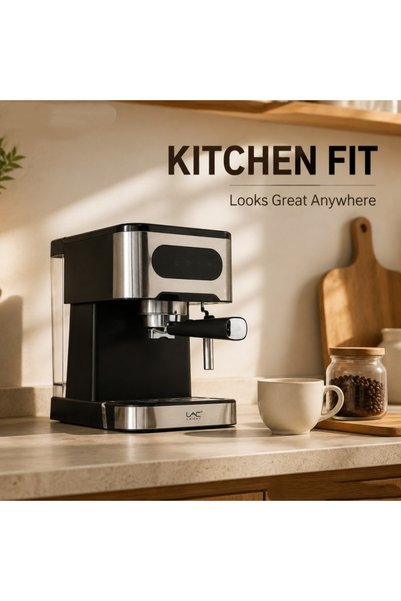 Generic Brand Espresso Coffee Machine with Milk Frother, Professional Espresso Maker for Home, Stainless Steel Coffee Machine Makes Rich Creamy Espresso, Cappuccino, Latte