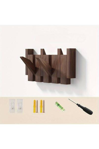 STARSTAR Multi-Hook Wall-Mounted Entryway Storage Rack for Coats, Keys, Hats,...