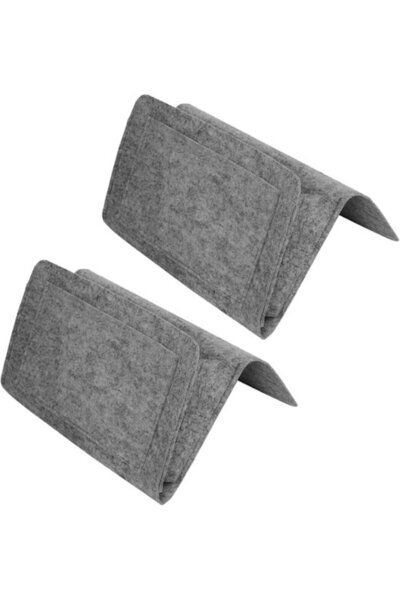STARSTAR 2x Nightstand Organizer Bag - Storage Hanger for Bed & Sofa - Felt -...