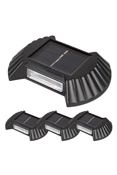 STARSTAR Four LED solar wall lights, 10 cm tall, 4500K neutral white light.