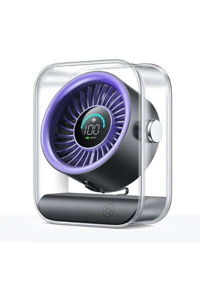 Morvena Picks Ventilator de birou reîncărcabil prin USB, Ventilator silențios...