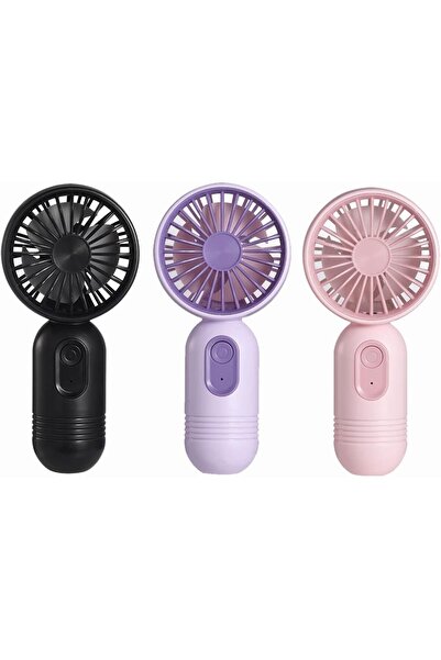 STARSTAR 3-Pack USB Rechargeable 3-Speed Cute Mini Handheld Personal Fans